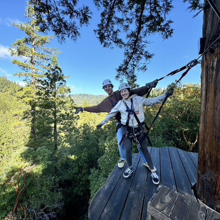 We ziplined and slept in a treehouse.. One of the coolest getaways we have done
