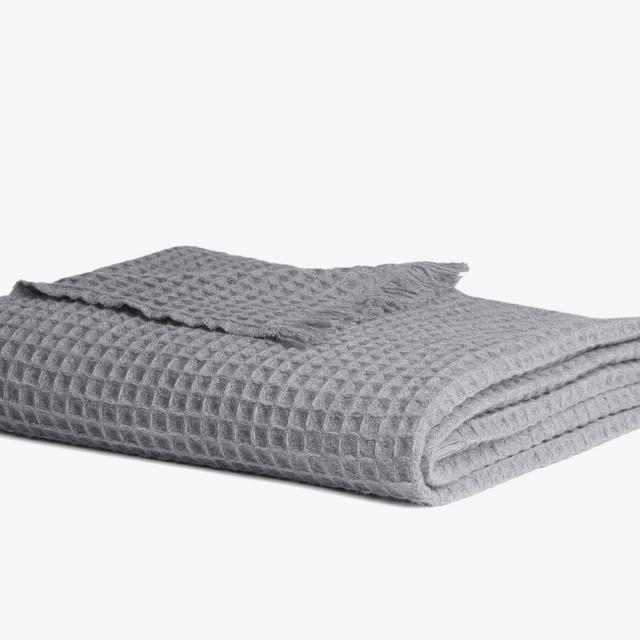 Wool Cashmere Waffle Throw