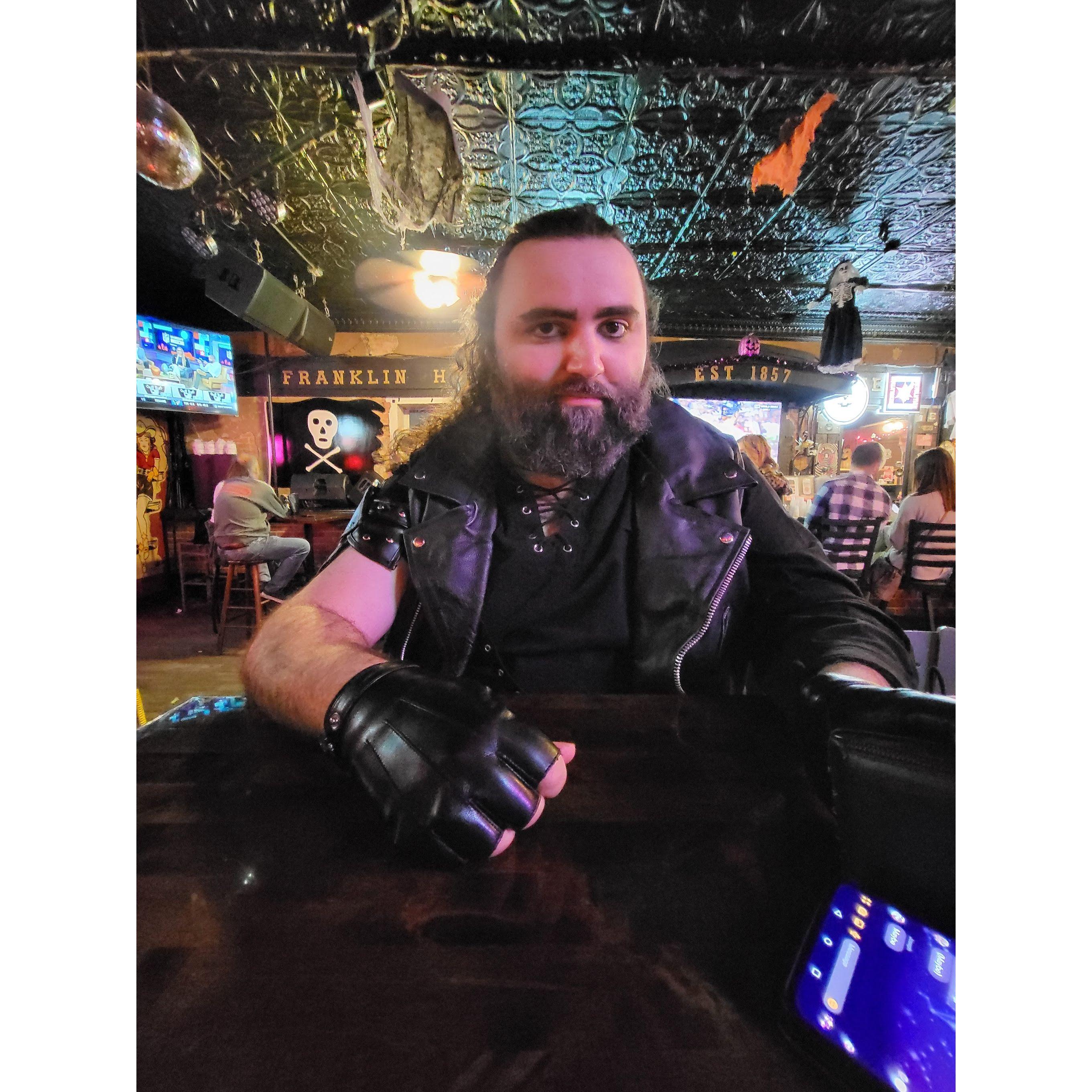 Joe dressed as Blackbeard from the HBO show "Our Flag Means Death"