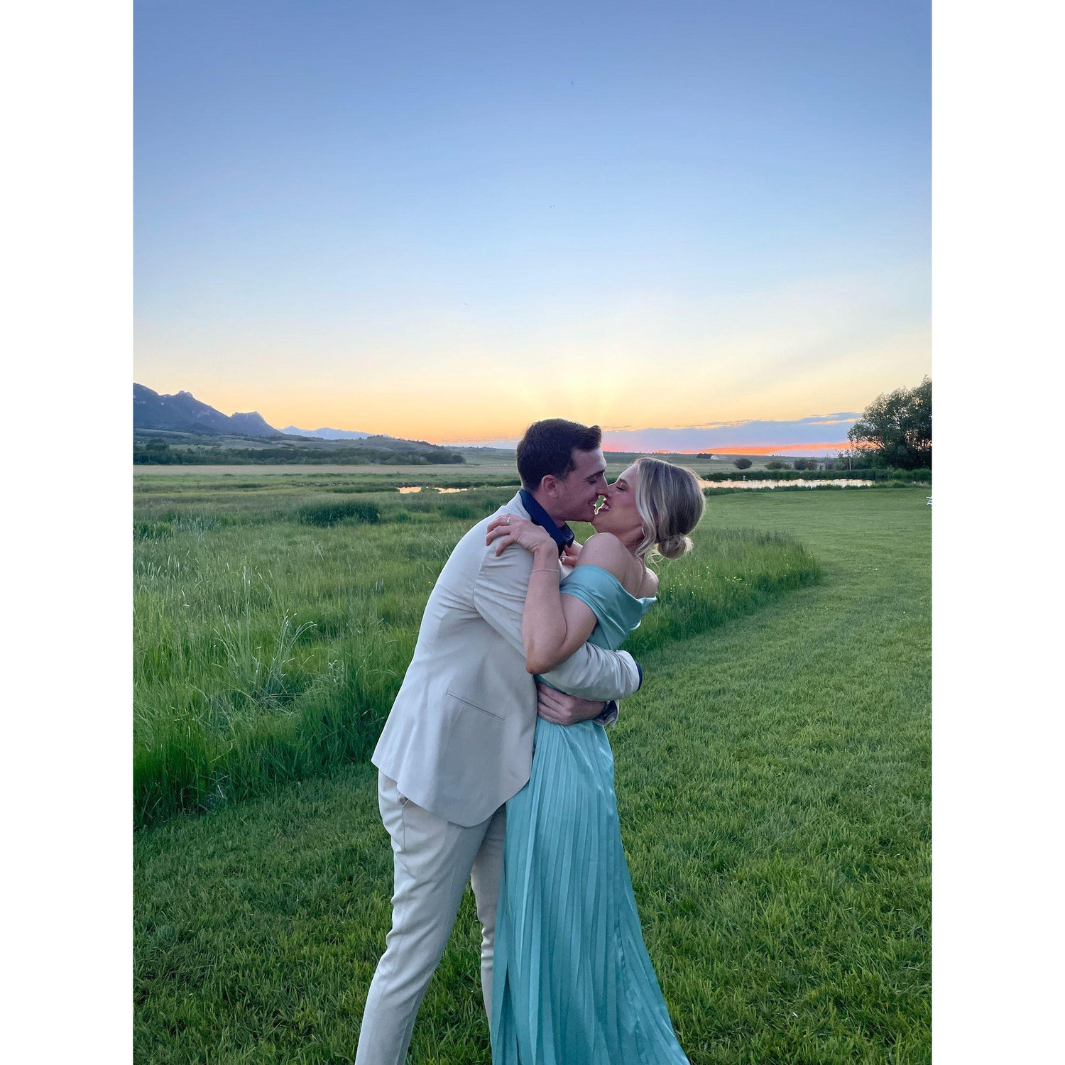 At our friend, Piper's (bridesmaid), wedding in Montana