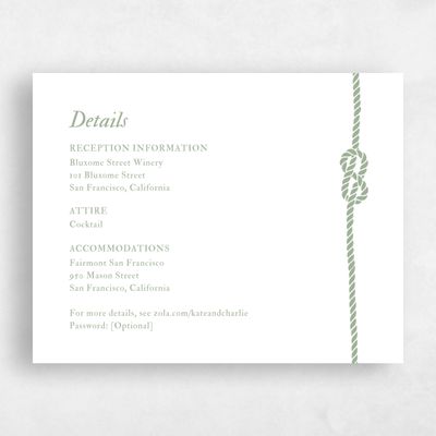 Sage, Green Wedding Enclosure - Providence Letterpress