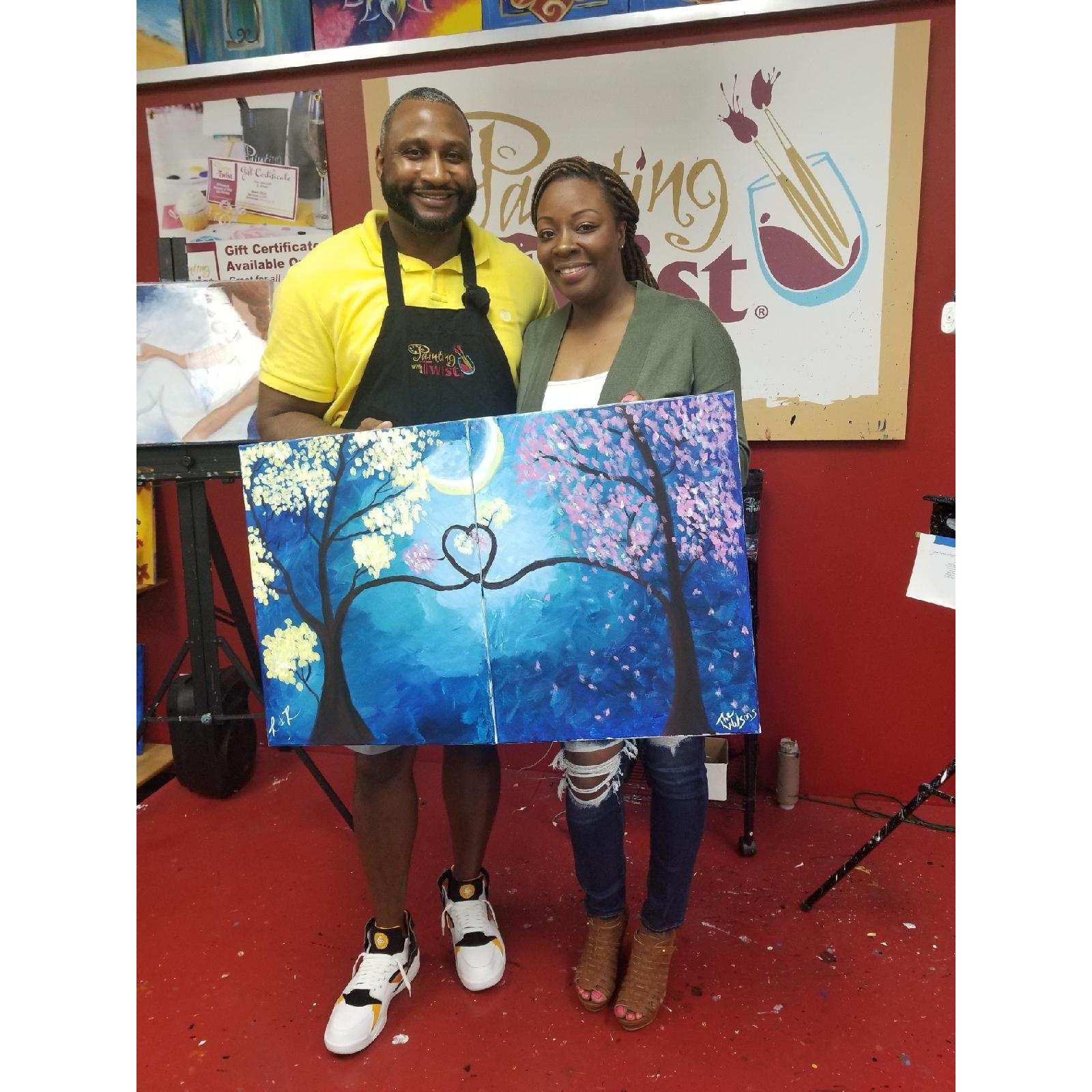 first time "painting with a twist"
