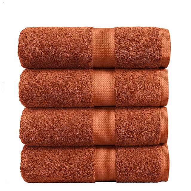 Bath Sheets Bathroom Towel Set- 4 Pack 100% Cotton Extra Large Bath Towels, Oversized Bath Towels, Luxury Bath Towels Large Bathroom Set, Shower Towels Bath Towel Sets for Bathroom, 35x66 - Rust