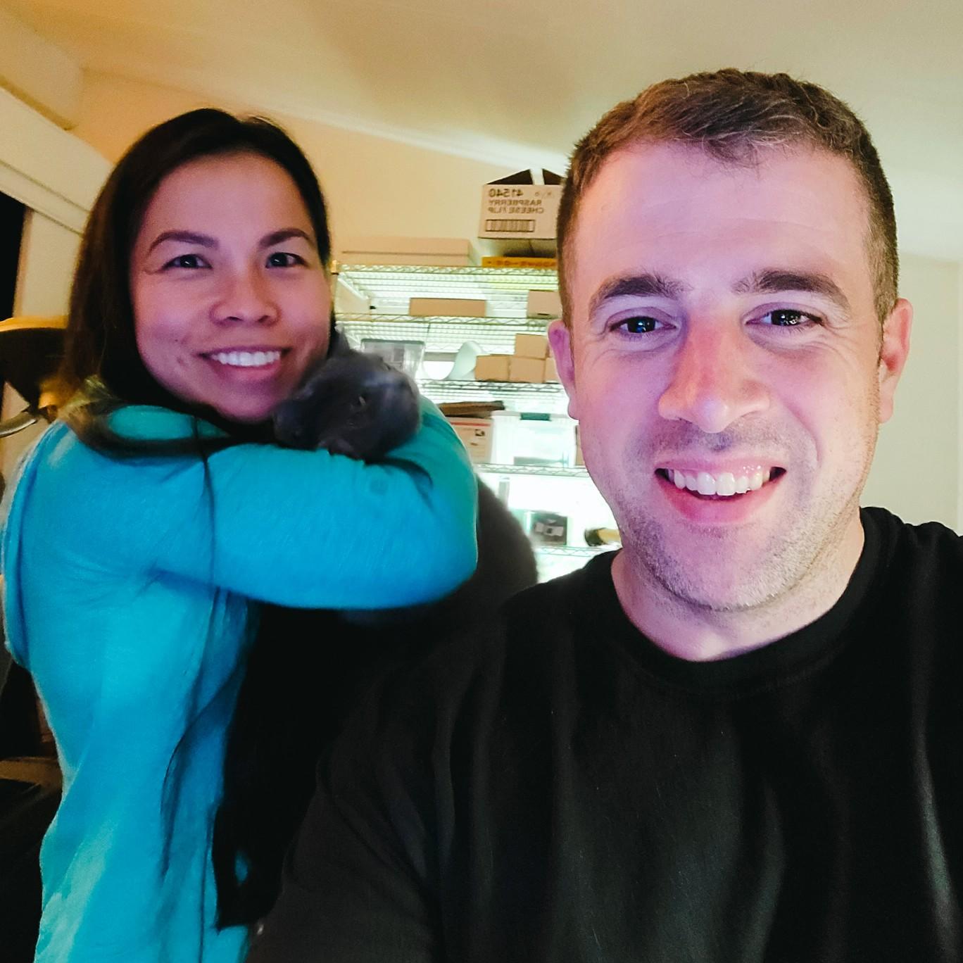 Coco is not feeling a family photo. Haha.