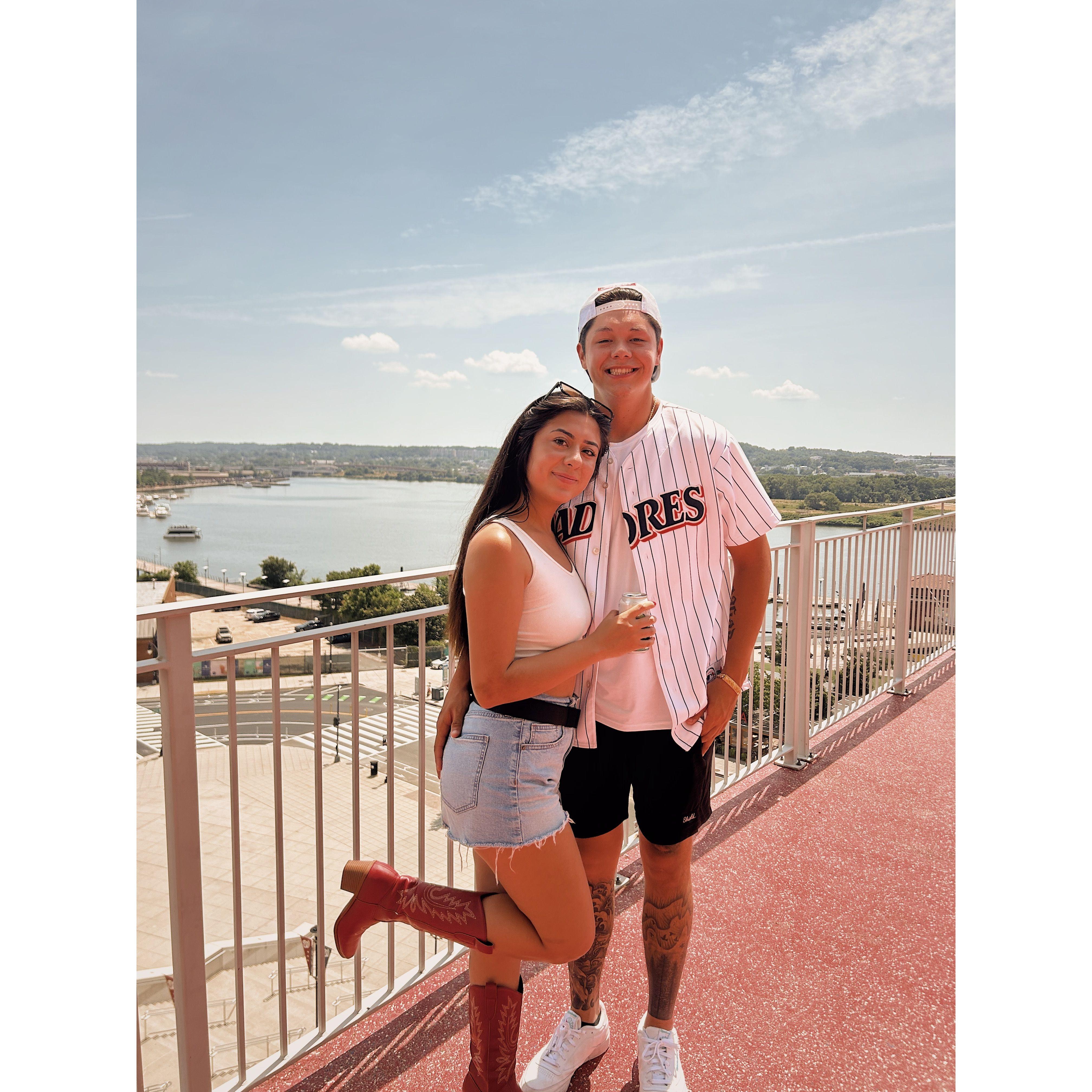 Kelsii and Noah on 4th of July at Washington National's game, 2024