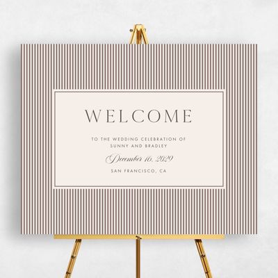 Taupe, Brown Wedding Sign - Fable Landscape