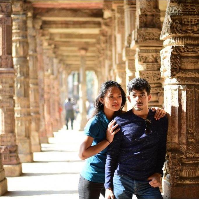 Modeling gig at Qutub Minar 😝