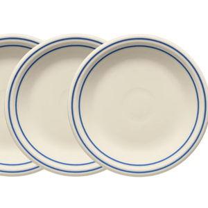 Salad Plates Americana Lapis Band Set of 4 Classic Rim 7 1/4-Inch