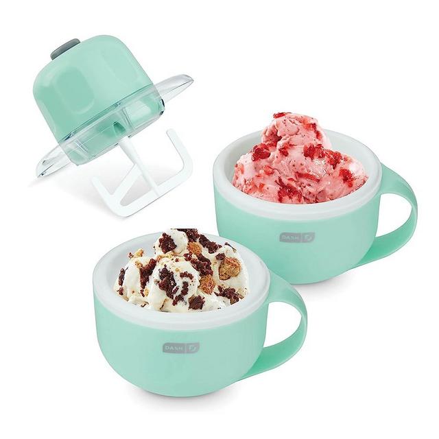 DASH My Mug Ice Cream Maker, for Ice Cream, Gelato, Sorbet, Frozen Yogurt, and Custom Mix-Ins, with (2) Bowls