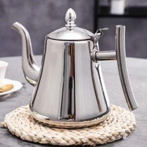 Induction Kettle With Filter Durable Stainless Steel Tea Kettle - Silver 34 oz/1L