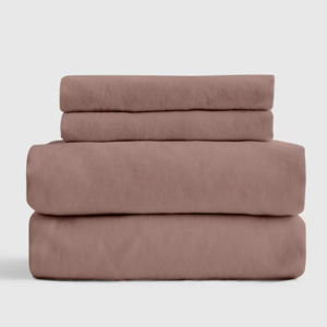 Organic Brushed Cotton Sheet Set - Fig, Queen