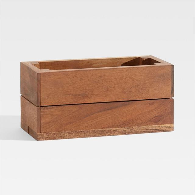 Batten Small Acacia Wood Wall-Mounted Planter Box
