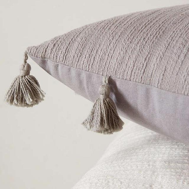 Magical Thinking Hudson Oversized Tassel Pillow - Gray