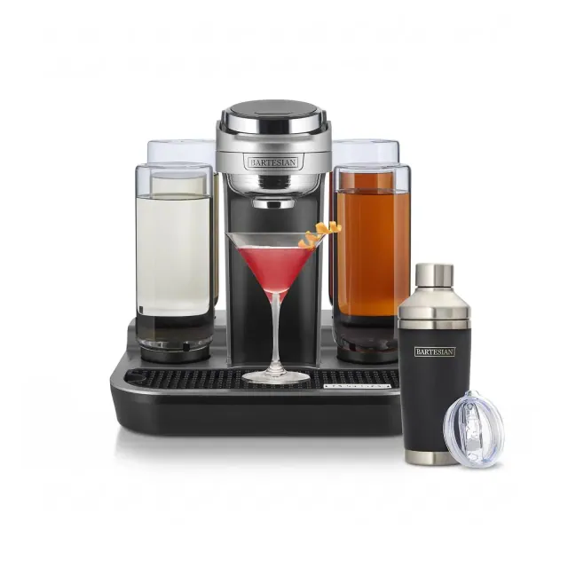 Bartesian Professional Cocktail Maker with 5 Premium Glass Bottle + Shaker