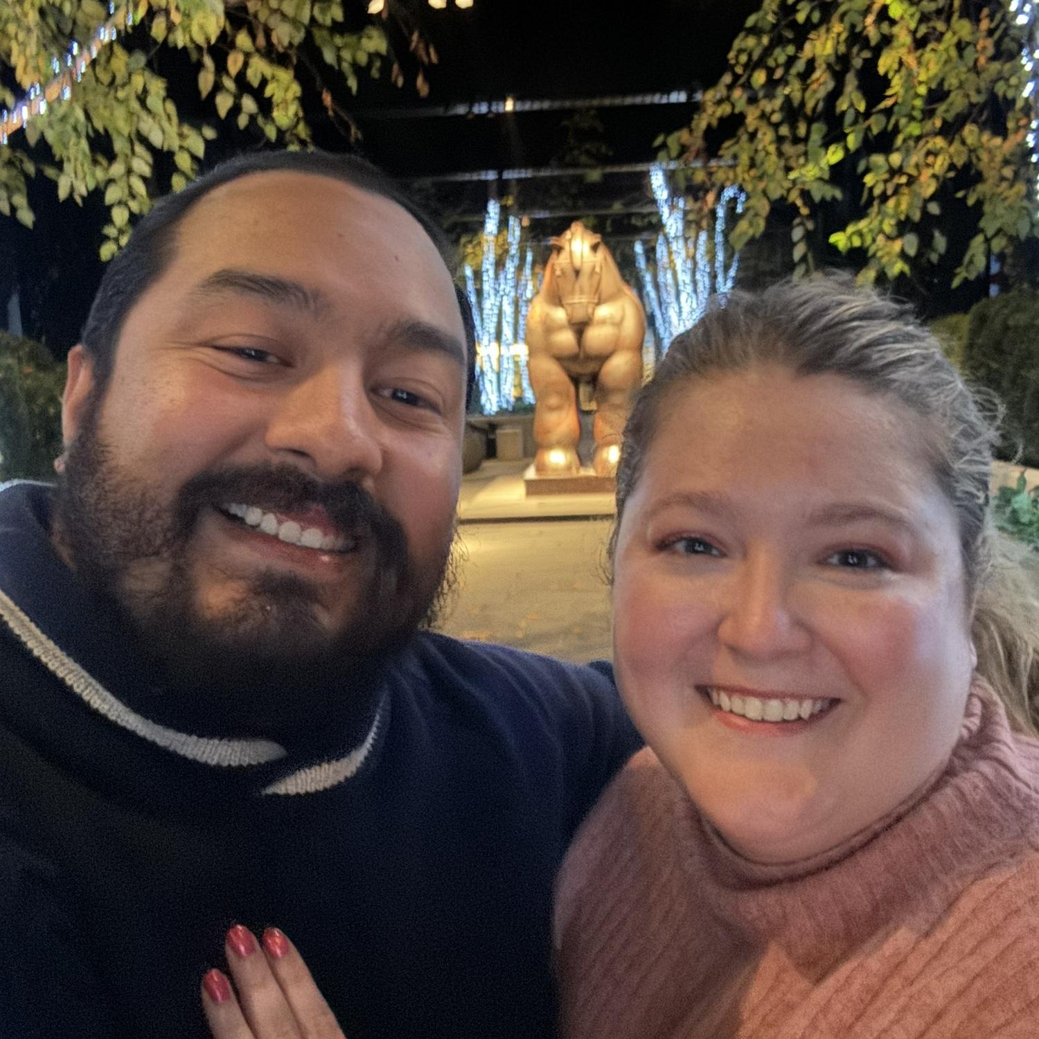 The proposal took place inside the Sagamore Pendry’s inner courtyard, November 2023
