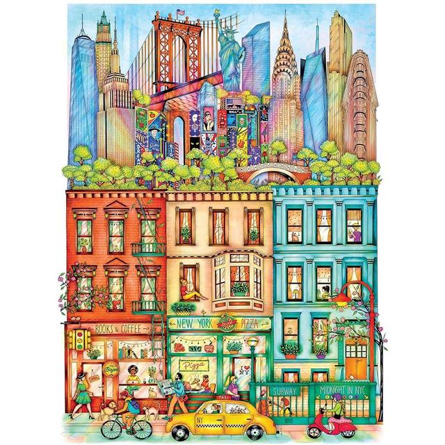 1000 Piece Puzzle for Adults Madalina Tantareanu Cities: New York 27x20 Jigsaw by KI Puzzles PLAYVIEW Brands