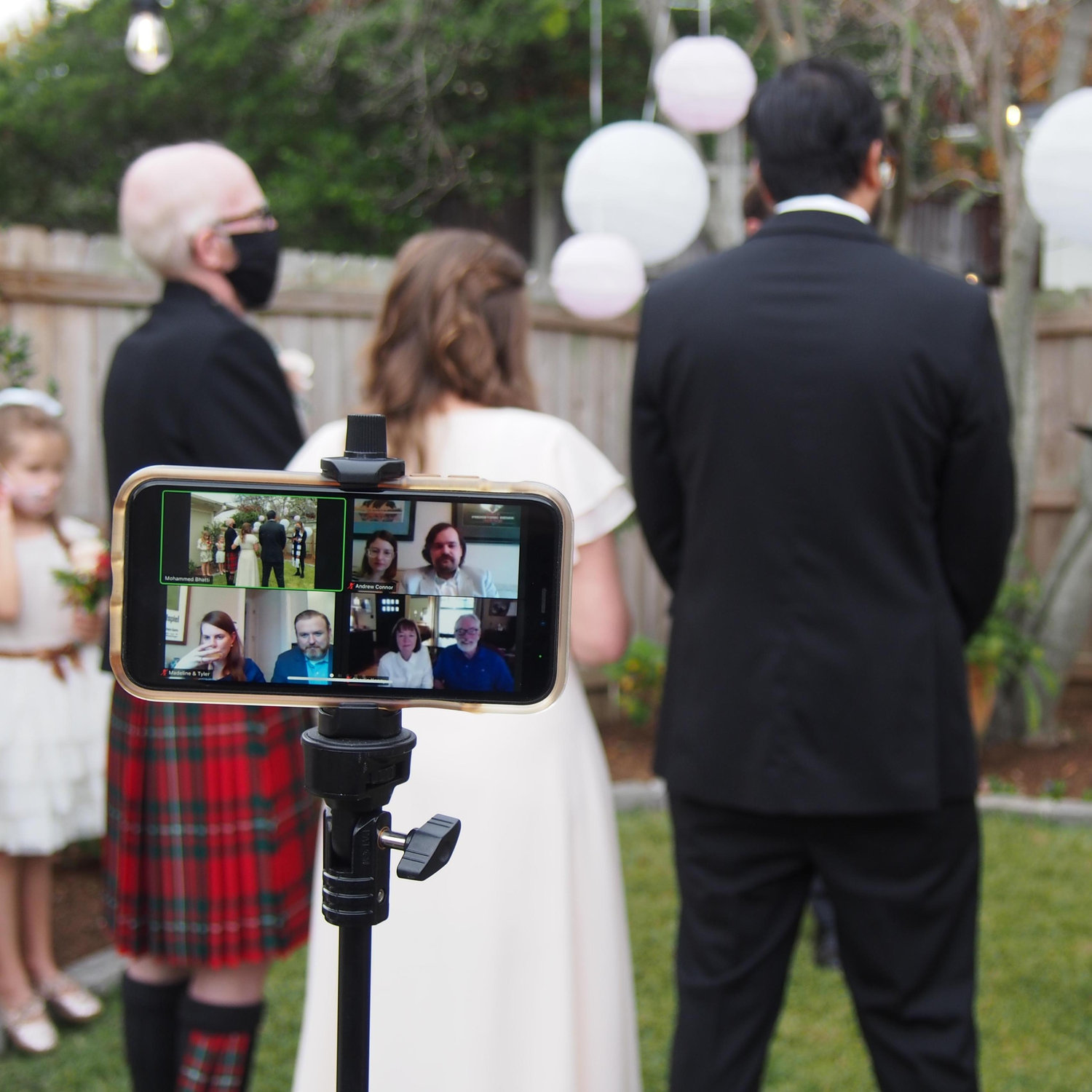 A few friends and family Zoom-ed in