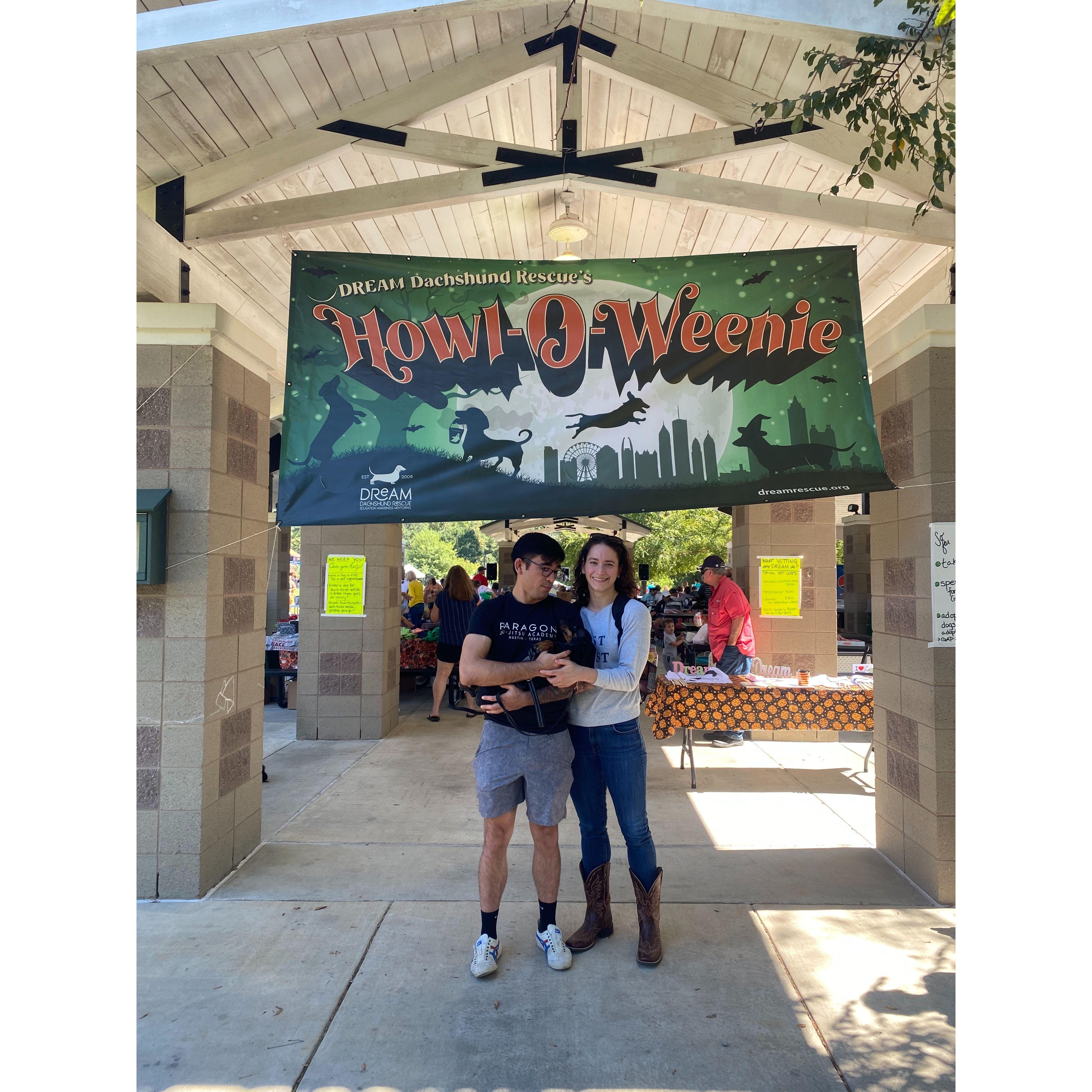 One of our first social events after moving to Georgia in 2022: DREAM Dachshund Rescue's Annual Howl O' Weenie