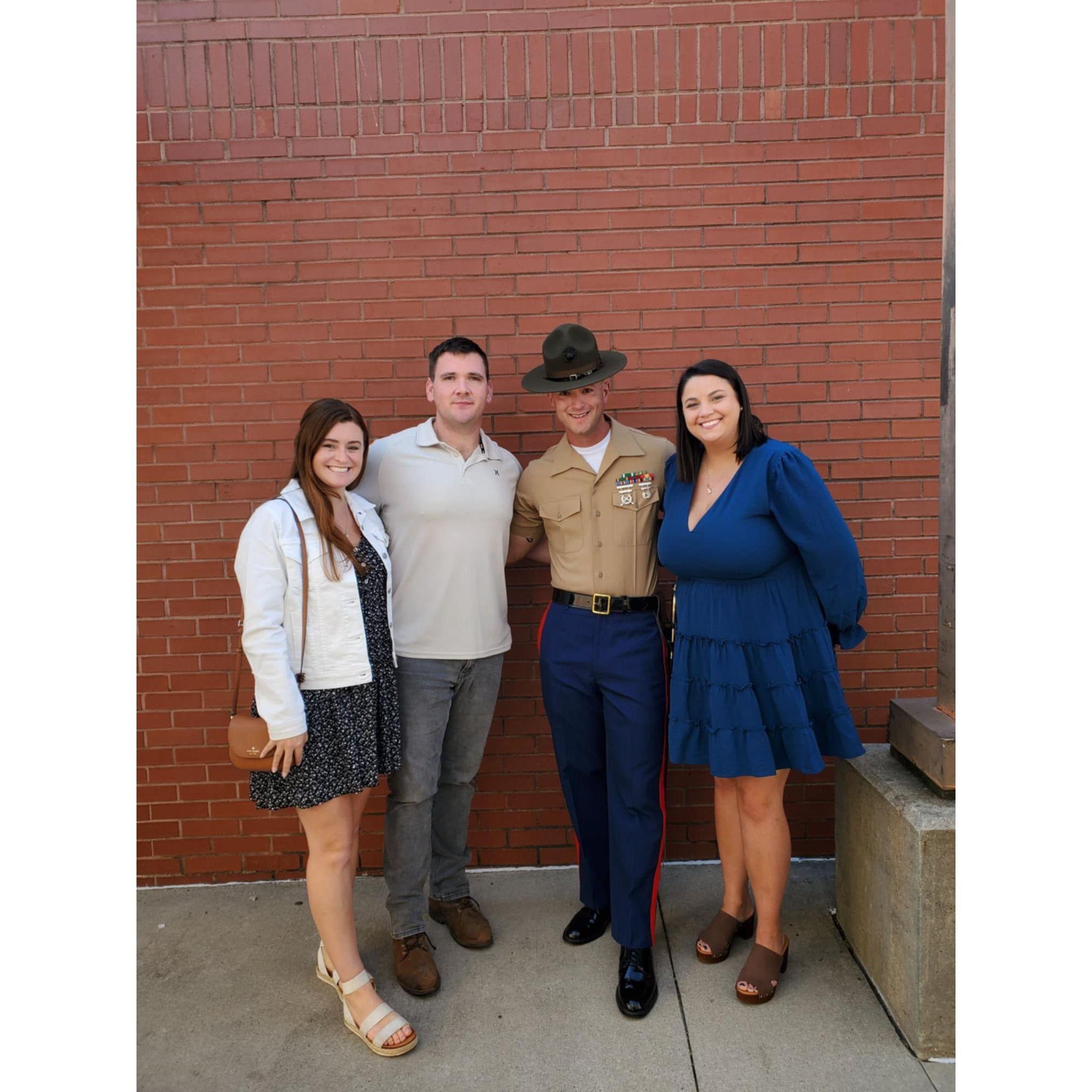 Alex's final graduating class at Parris Island