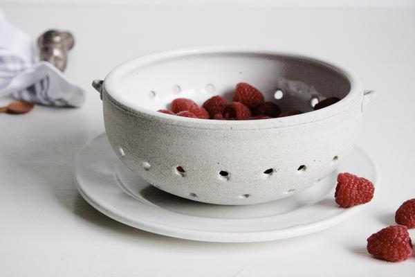 Sheldon Ceramics Vermont Berry Bowl and Colander