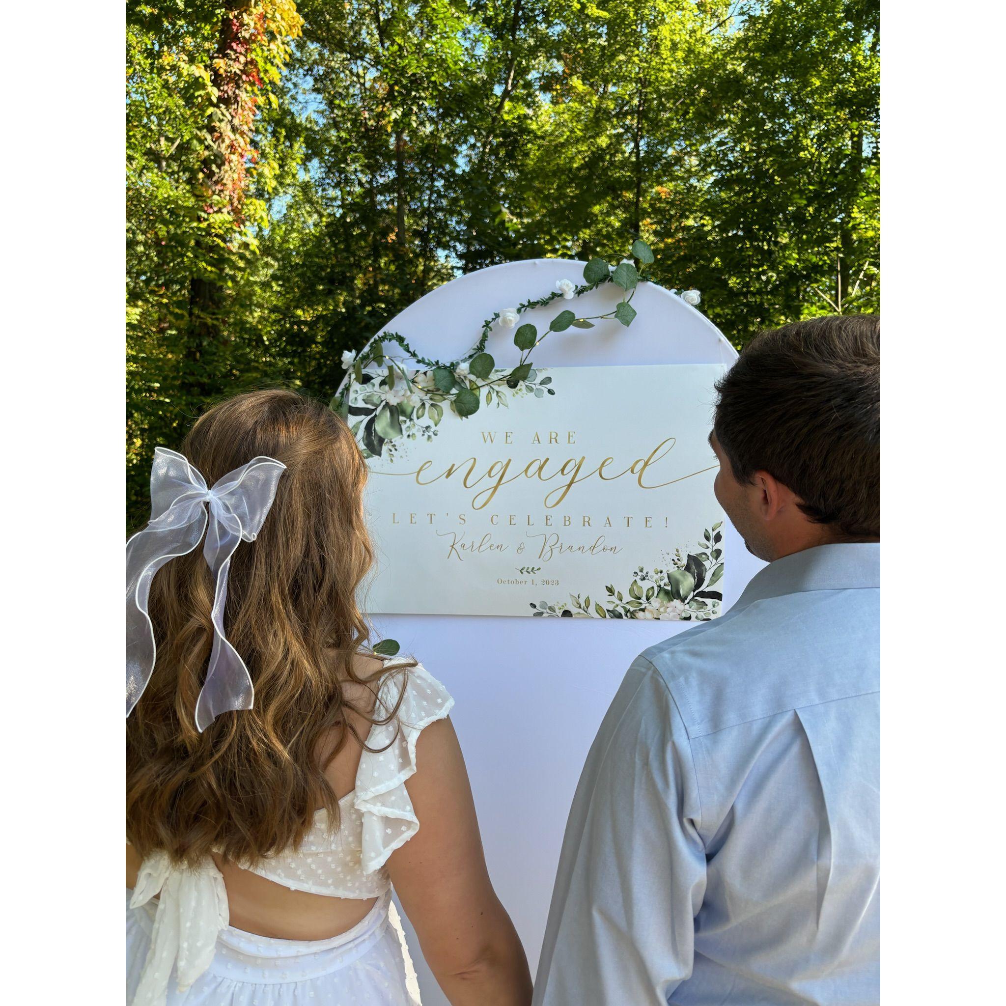 Our families threw us a beautiful engagement party in October 2023.