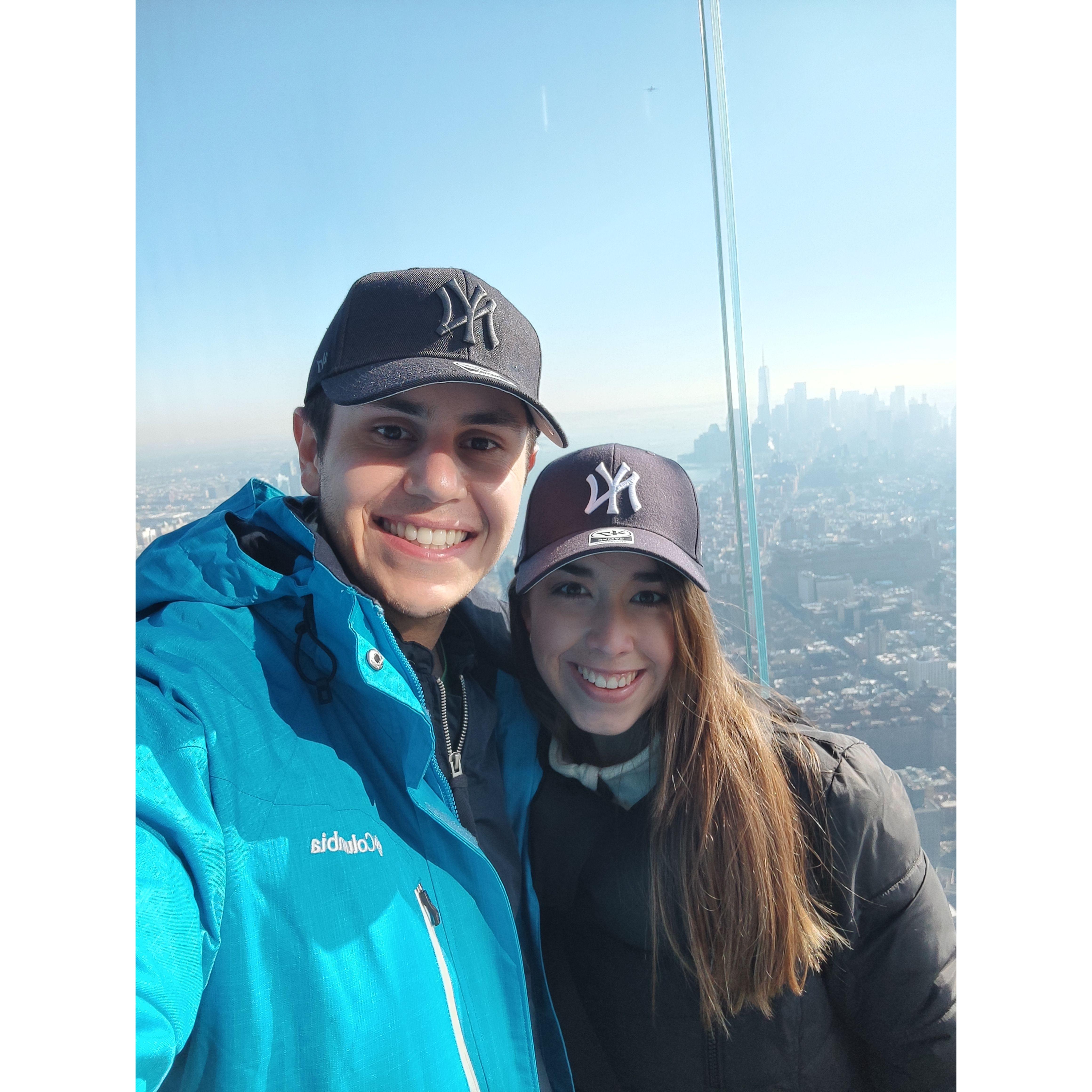 En lo alto del rascacielos "The Edge" en Nueva York.