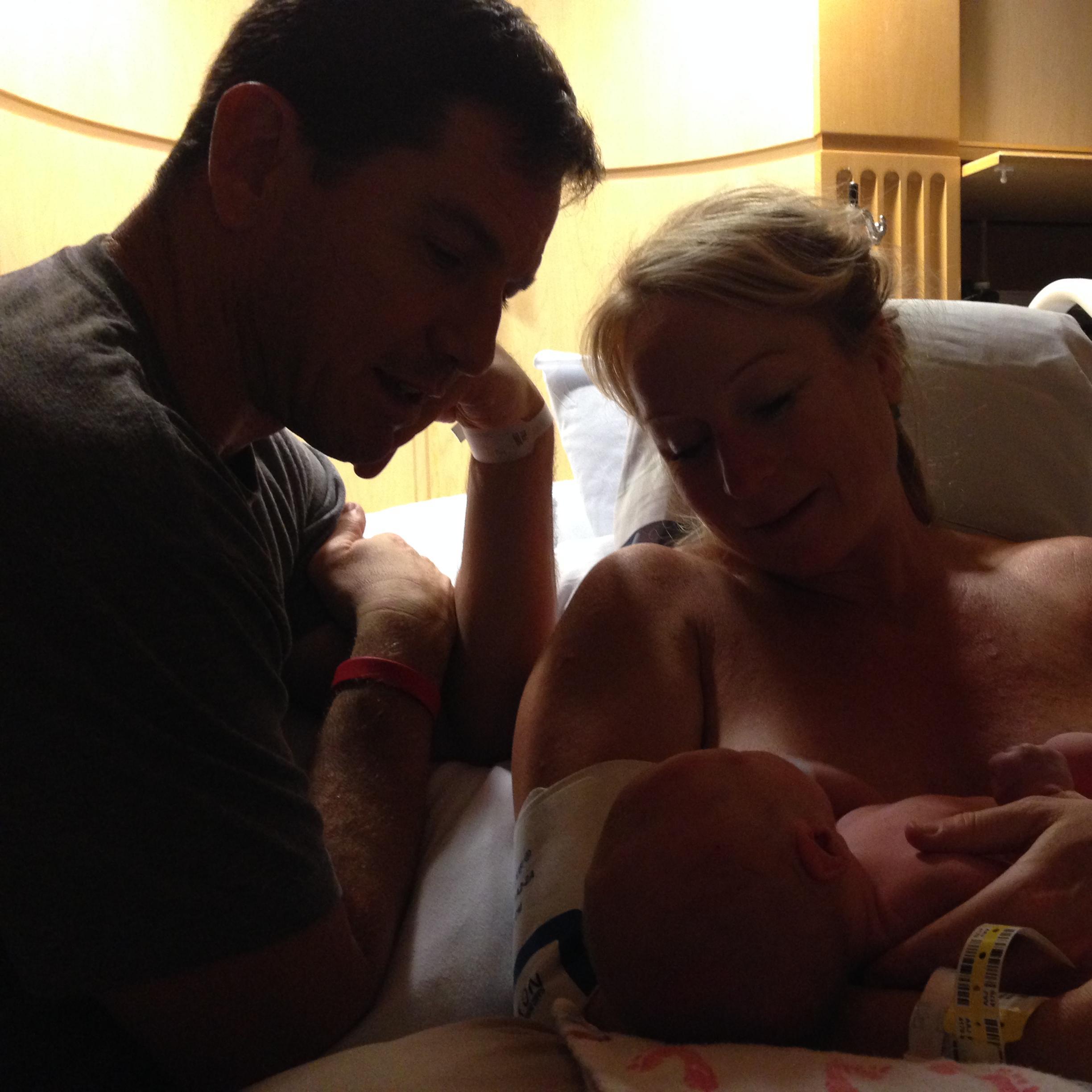 Looking at our son for the first time....  we still say, "wow, we made that!"