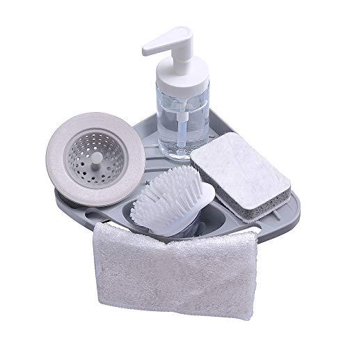 MR.SIGA Sink Caddy, Kitchen Sponge Brush Holder, Sink Organizer