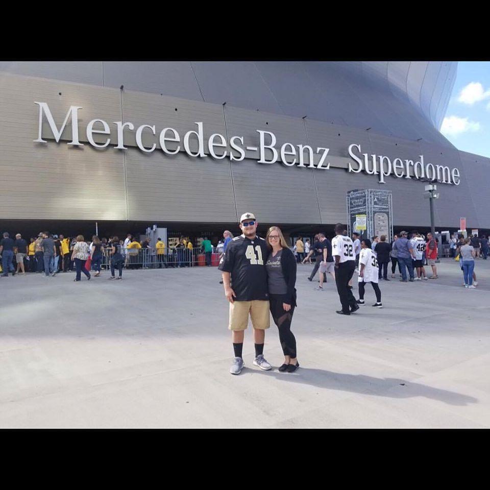 Abbi's first NFL game! Who Dat!