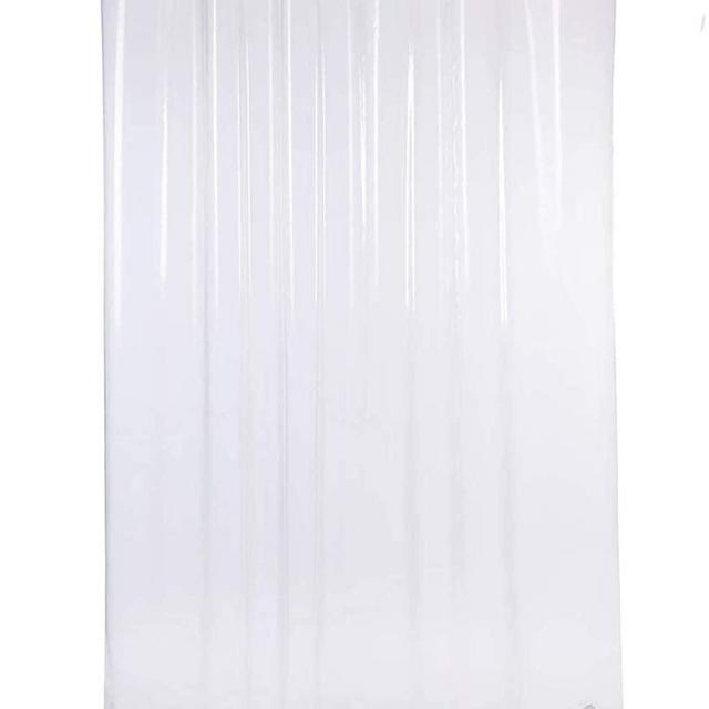 AmazerBath Plastic Shower Curtain, 72 x 72 Inches EVA 8G Thick Bathroom Plastic Shower Curtains with Heavy Duty Clear Stones and 12 Grommet Holes-Crystal Clear