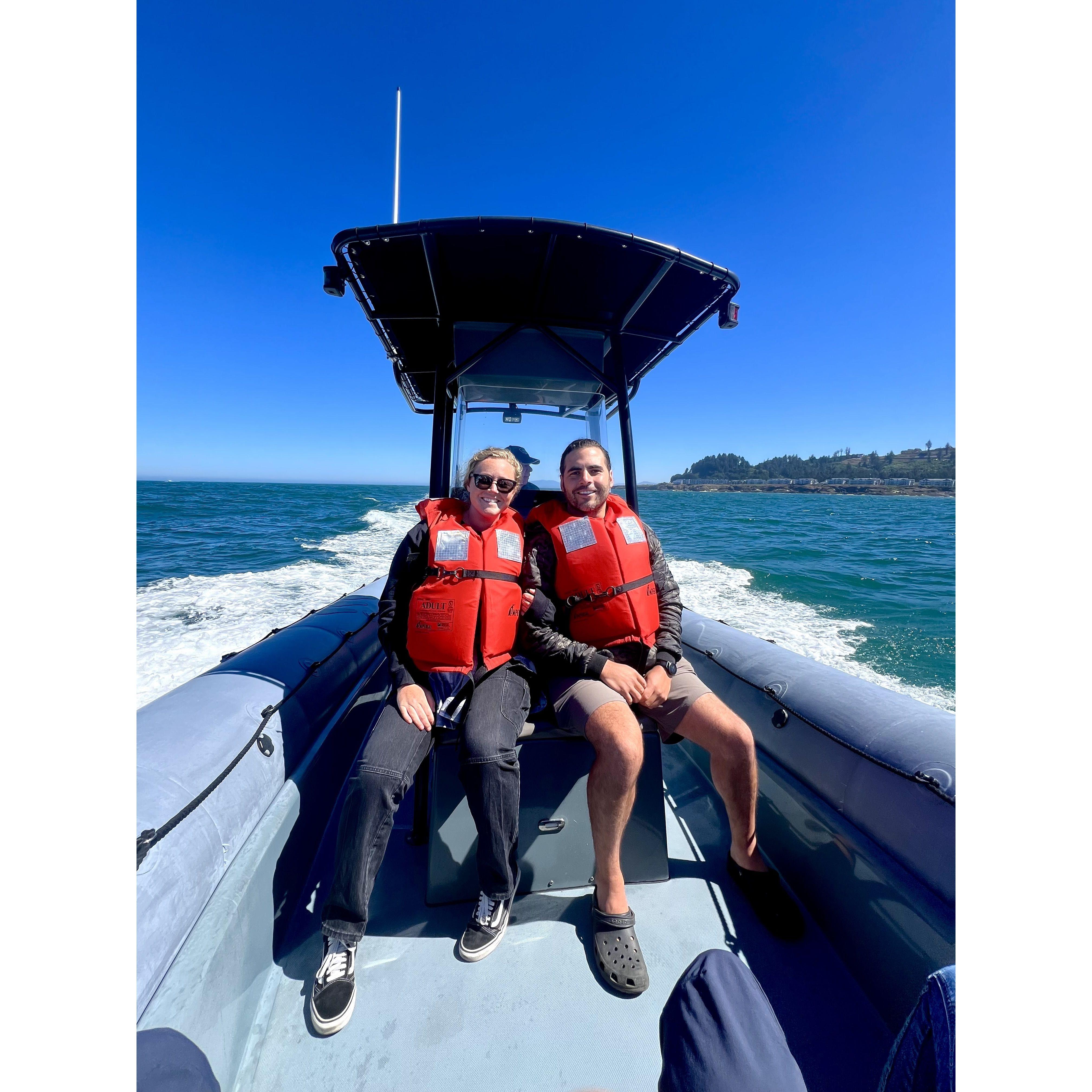 Whale watching on the Oregon Coast