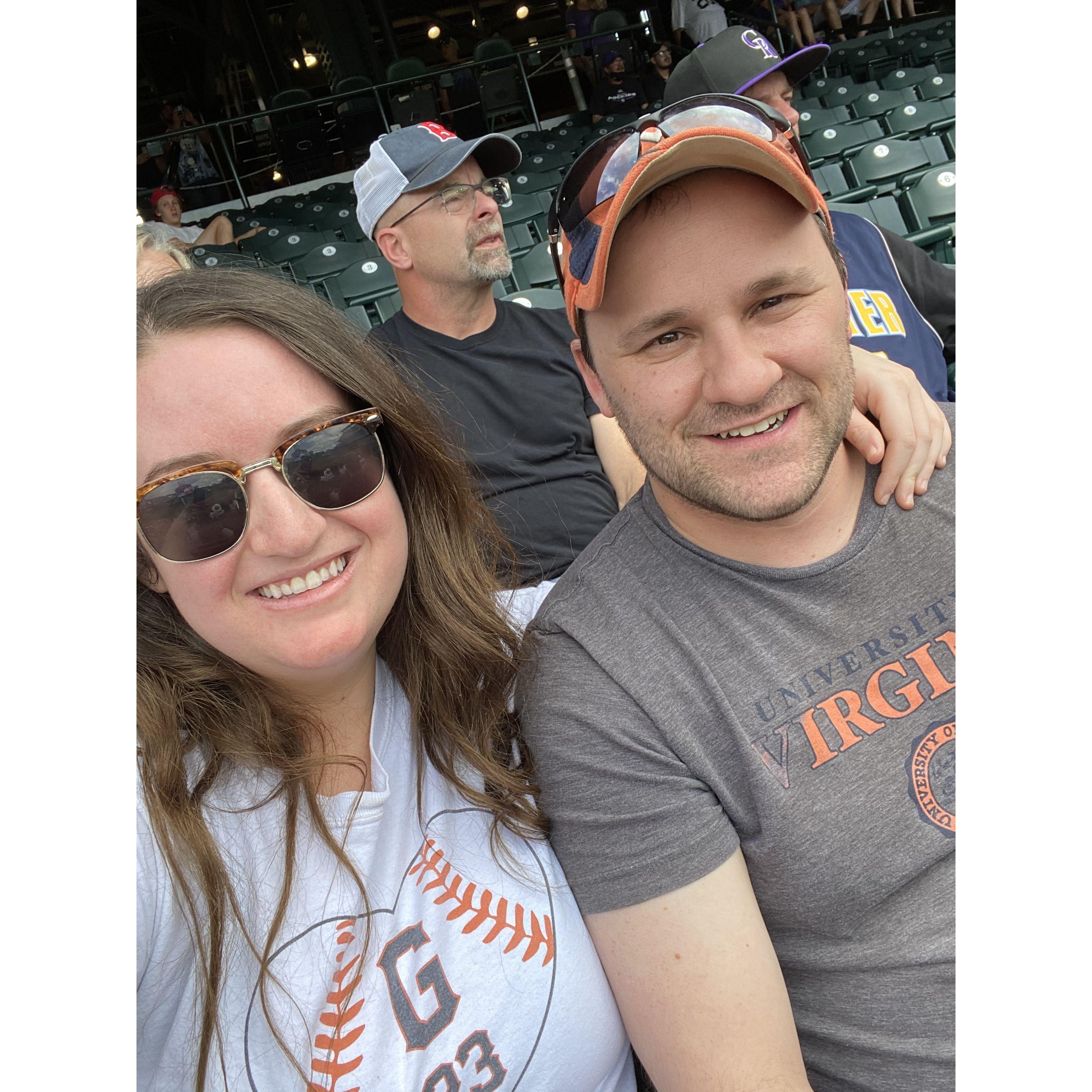 Our first baseball game together