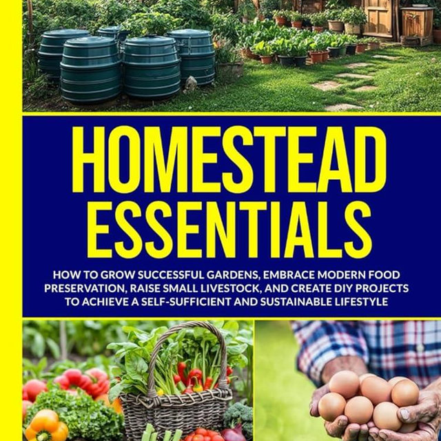 Homestead Essentials: How to Grow Successful Gardens, Embrace Modern Food Preservation, Raise Small LIvestock, and Create DIY Projects to Achieve a Self-Sufficient and Sustainable Lifestyle