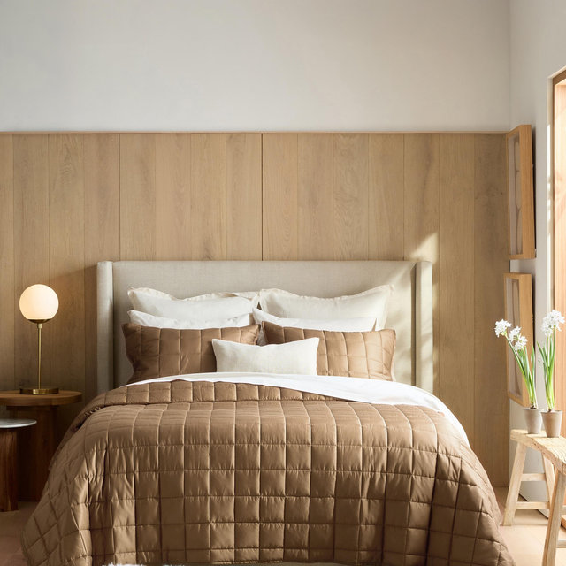 Bamboo Box Quilt Set in Walnut Full/Queen