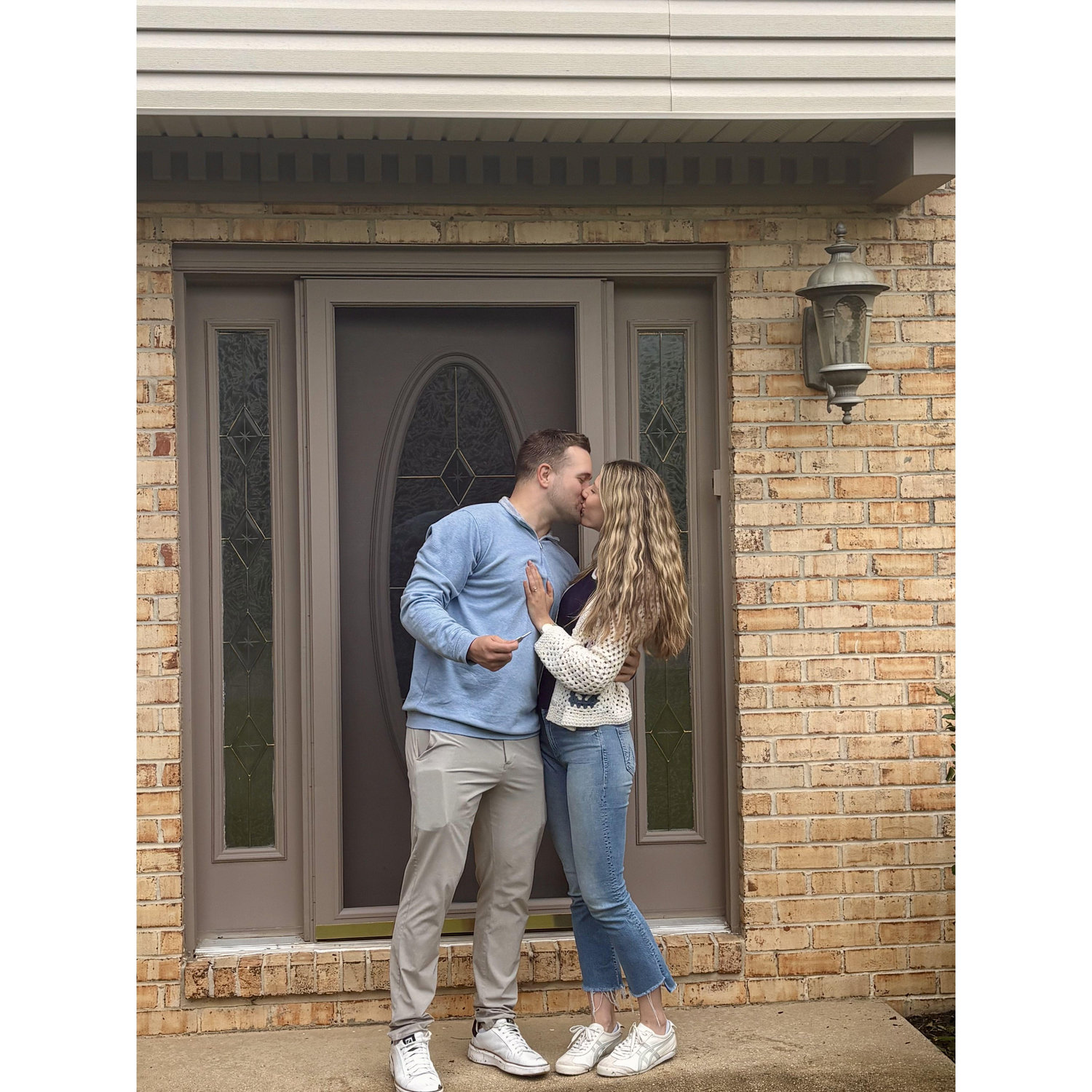 The day we picked up our keys to our first house!