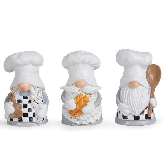 Hodao Chef Gnomes Decorations - Kitchen Home Decoration - Professional Chef Statue - Spring Decoration - Gift for Baking Enthusiasts(3pcs)…