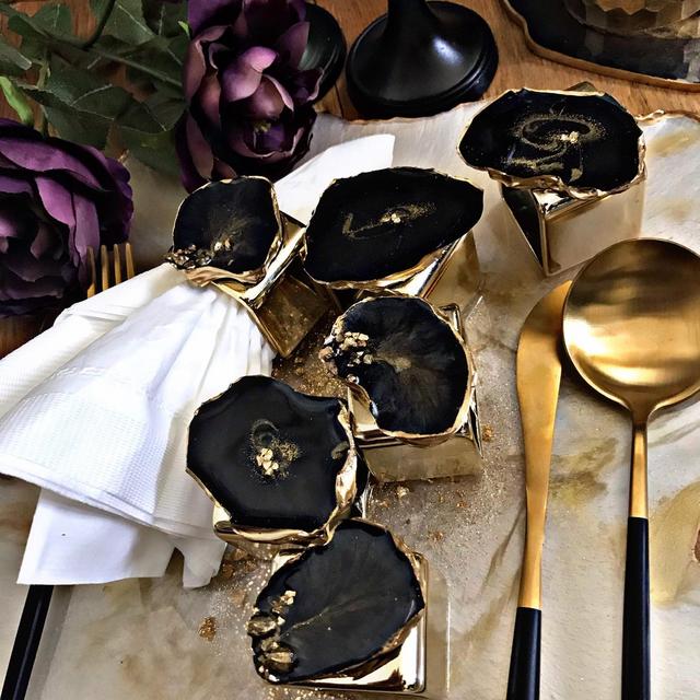 Agate Napkin Rings
