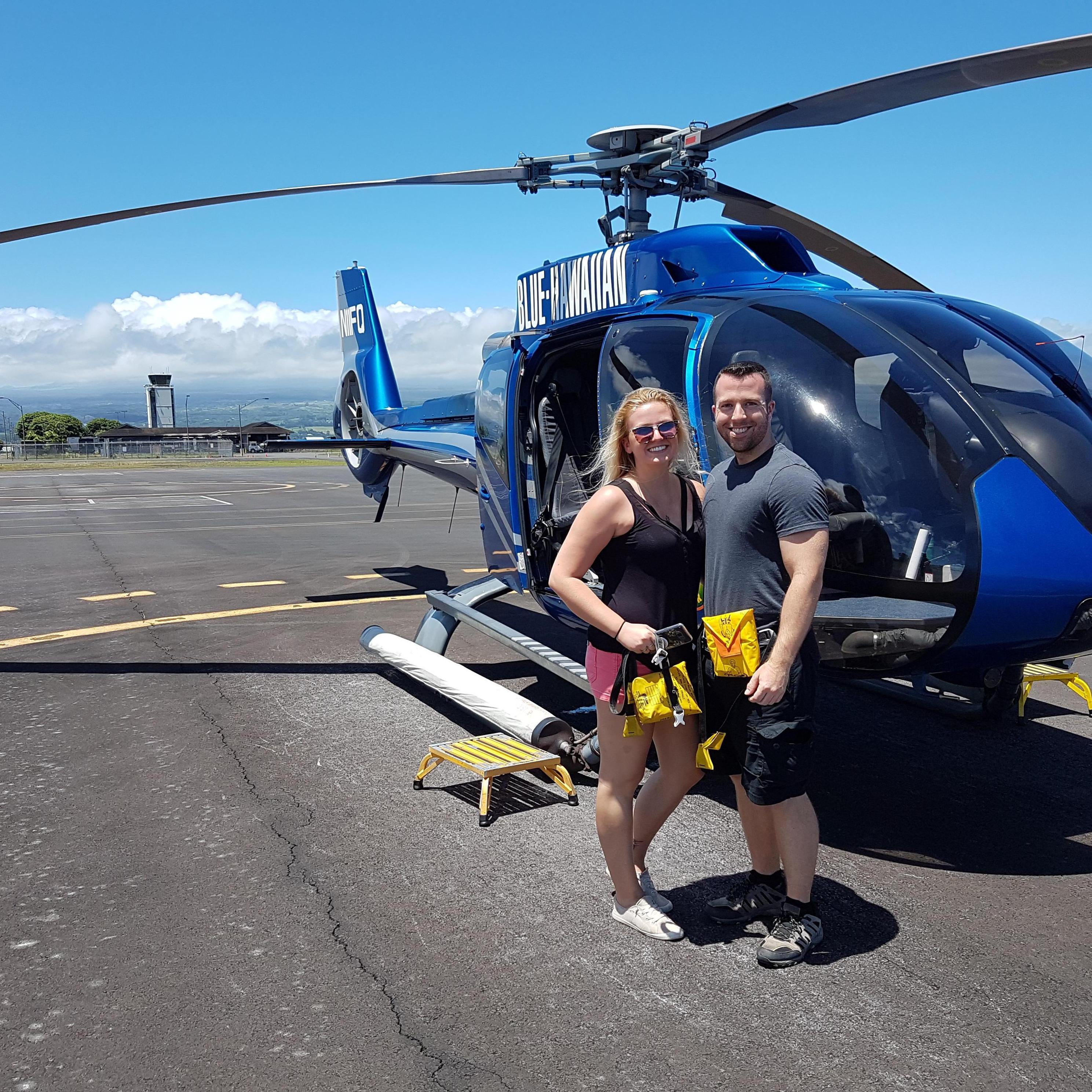 Helicopter ride over a volcano in Hawaii!