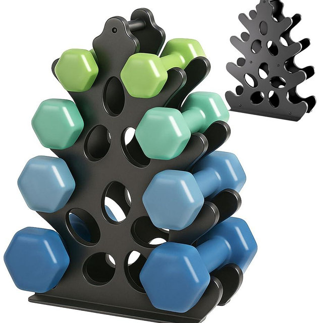 5-Tier | 4-Tier Dumbbell Rack Only Weight Racks For Free Weights Dumbbell Tower (No Dumbbells Rack Only)