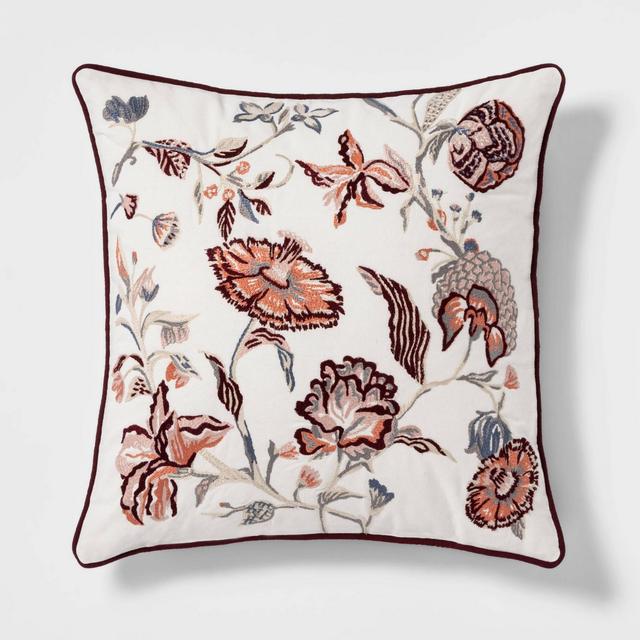 Euro Woven Check Throw Pillow Warm - Threshold™