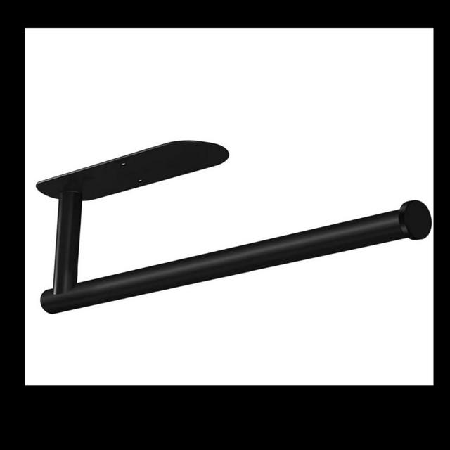 Paper Towel Holders-Blcak,Paper Towels Rolls - for Kitchen,Paper Bulk- Self-Adhesive Under Cabinet,Both Available in Adhesive and Screws,Stainless Steel