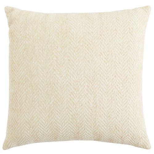 Herringbone Chenille Ivory Pillow