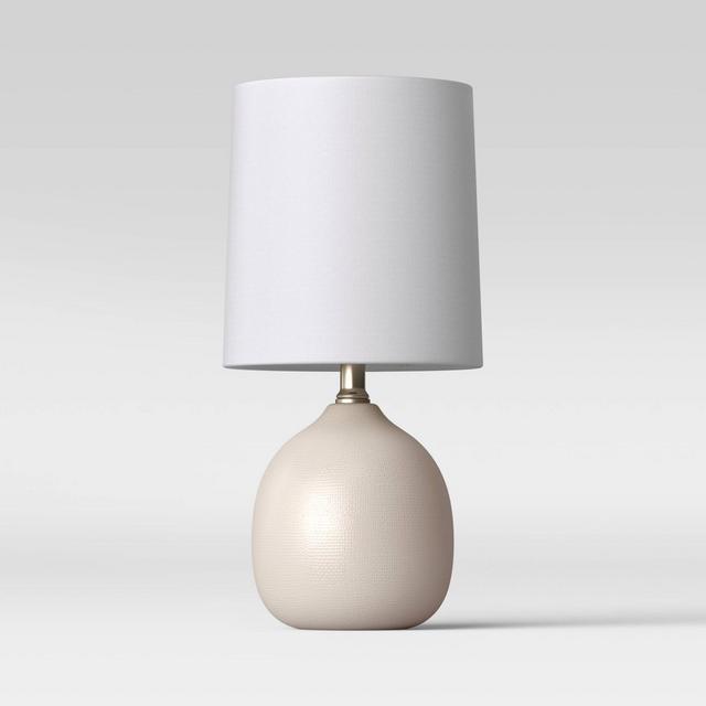 Textured Ceramic Mini LED Accent Lamp White (Includes Energy Efficient Light Bulb)- Threshold™