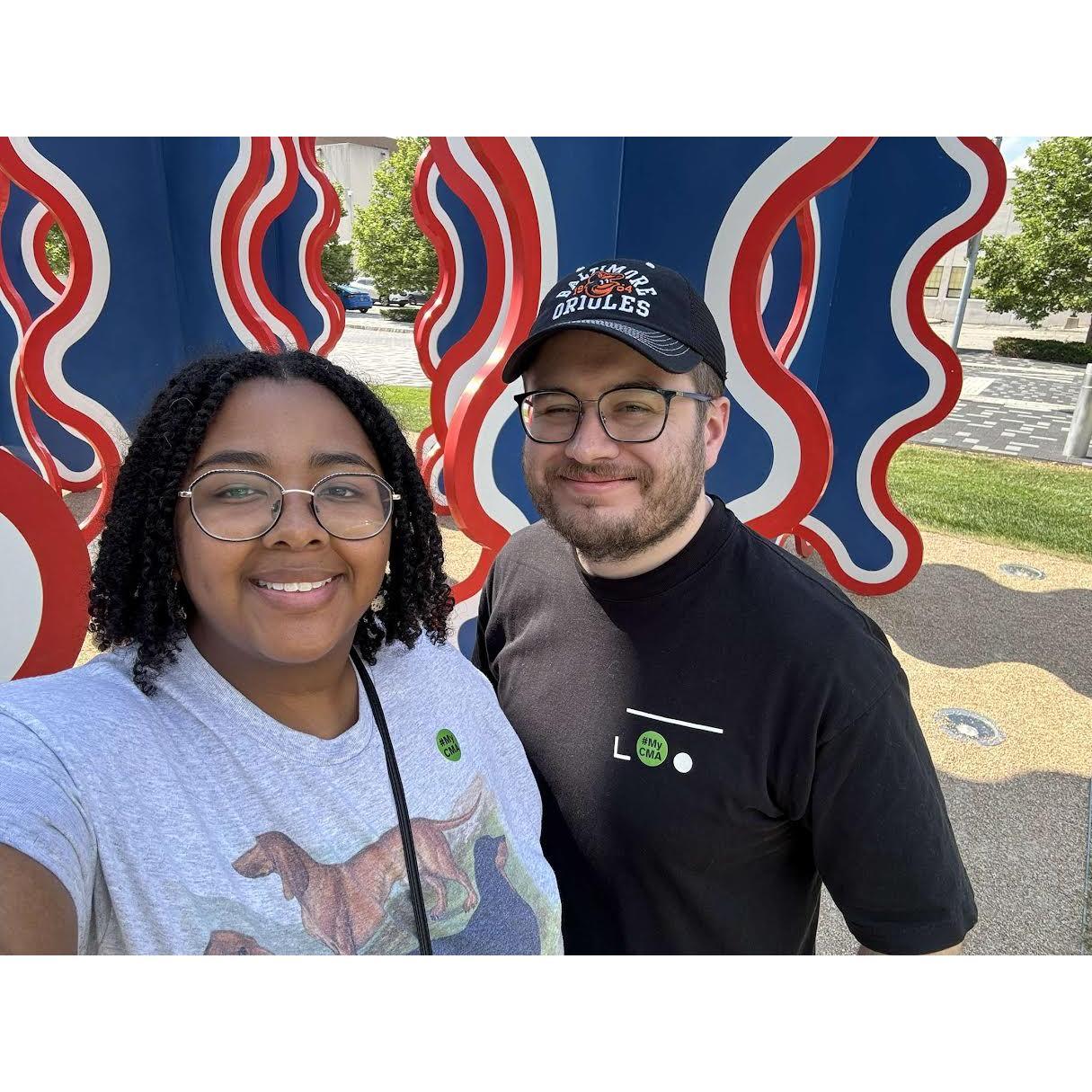 Cierra and Matt at the Columbus Museum of Art 6/2025.