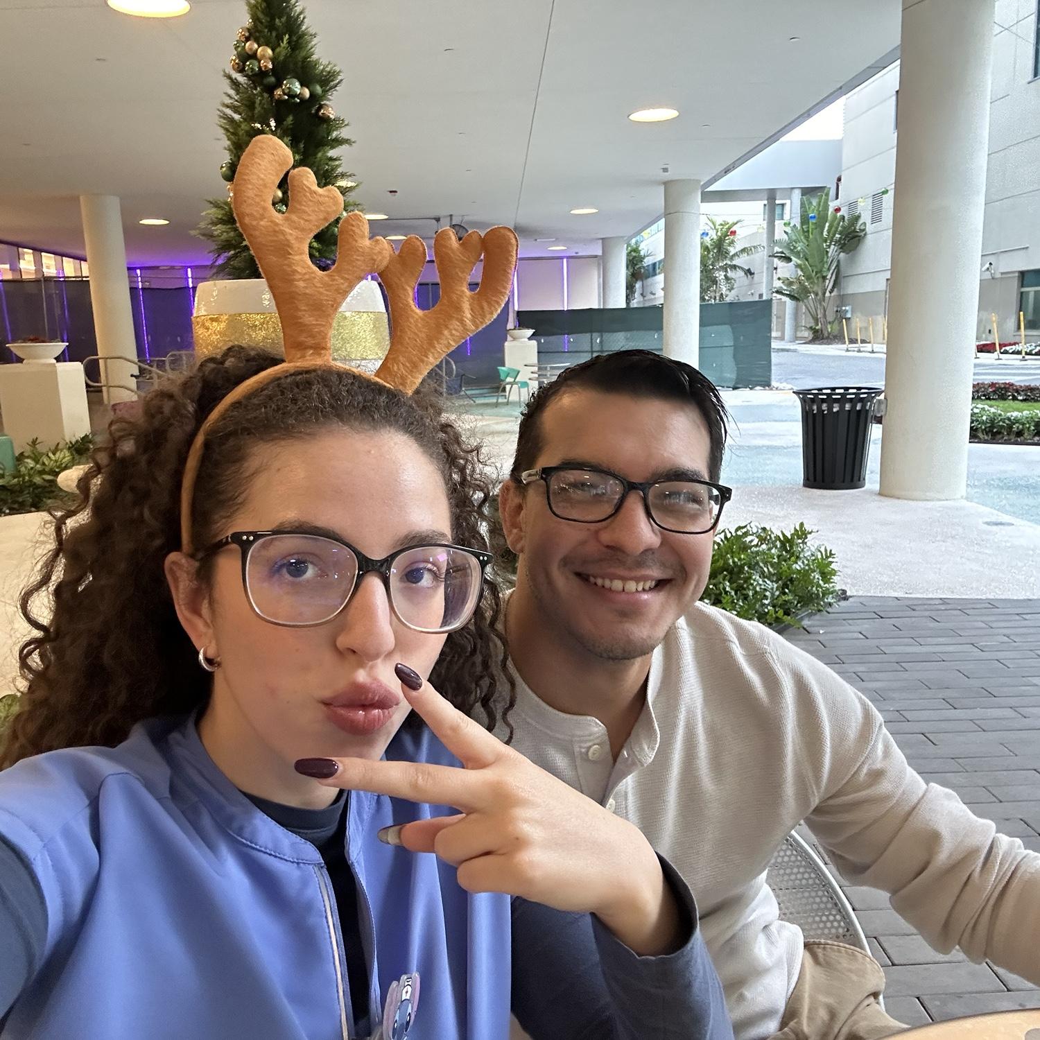 Julio made sure Nina didn't have lunch alone at work on Christmas day 12/25/24