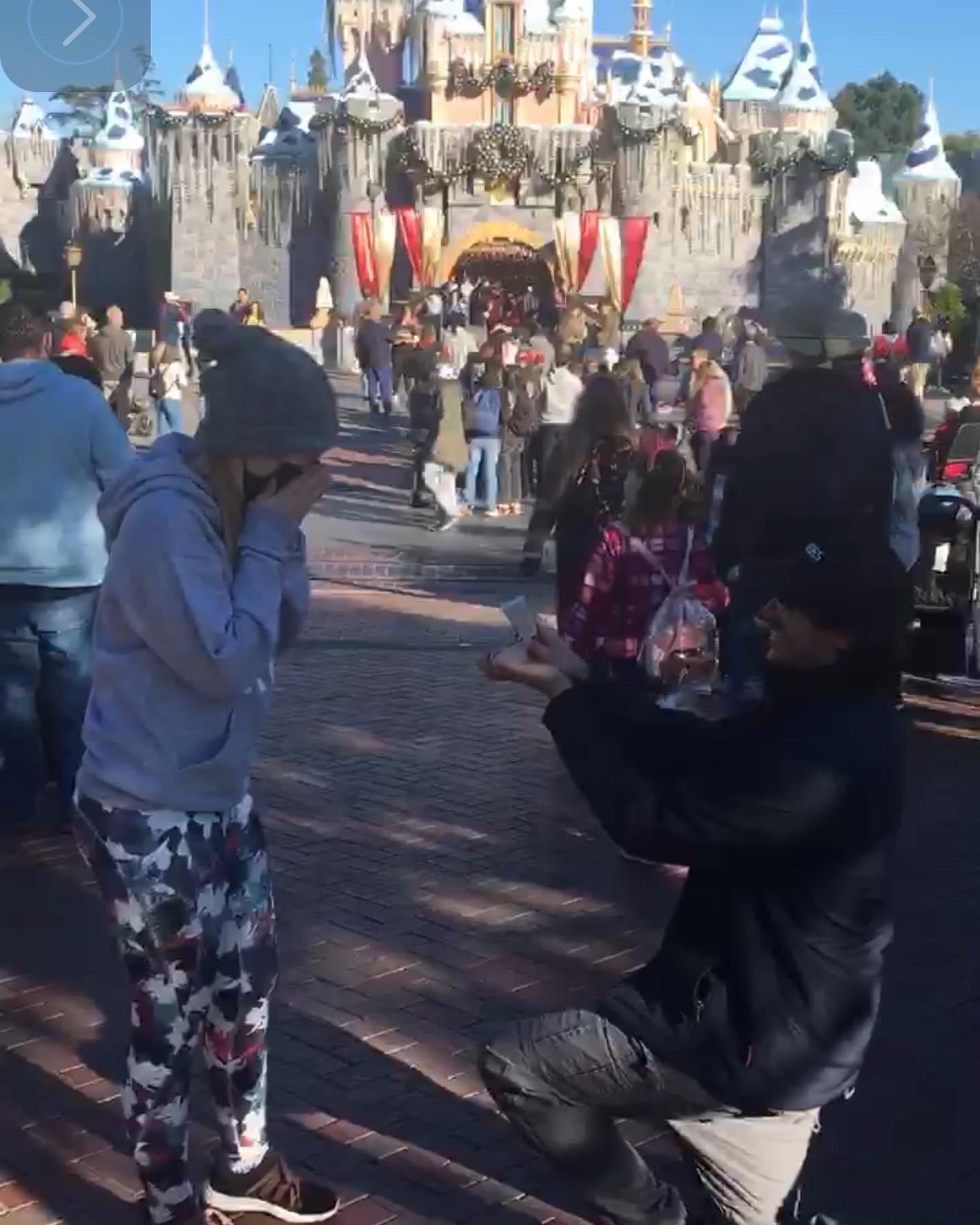 The surprise in parks! Valerie said yes!