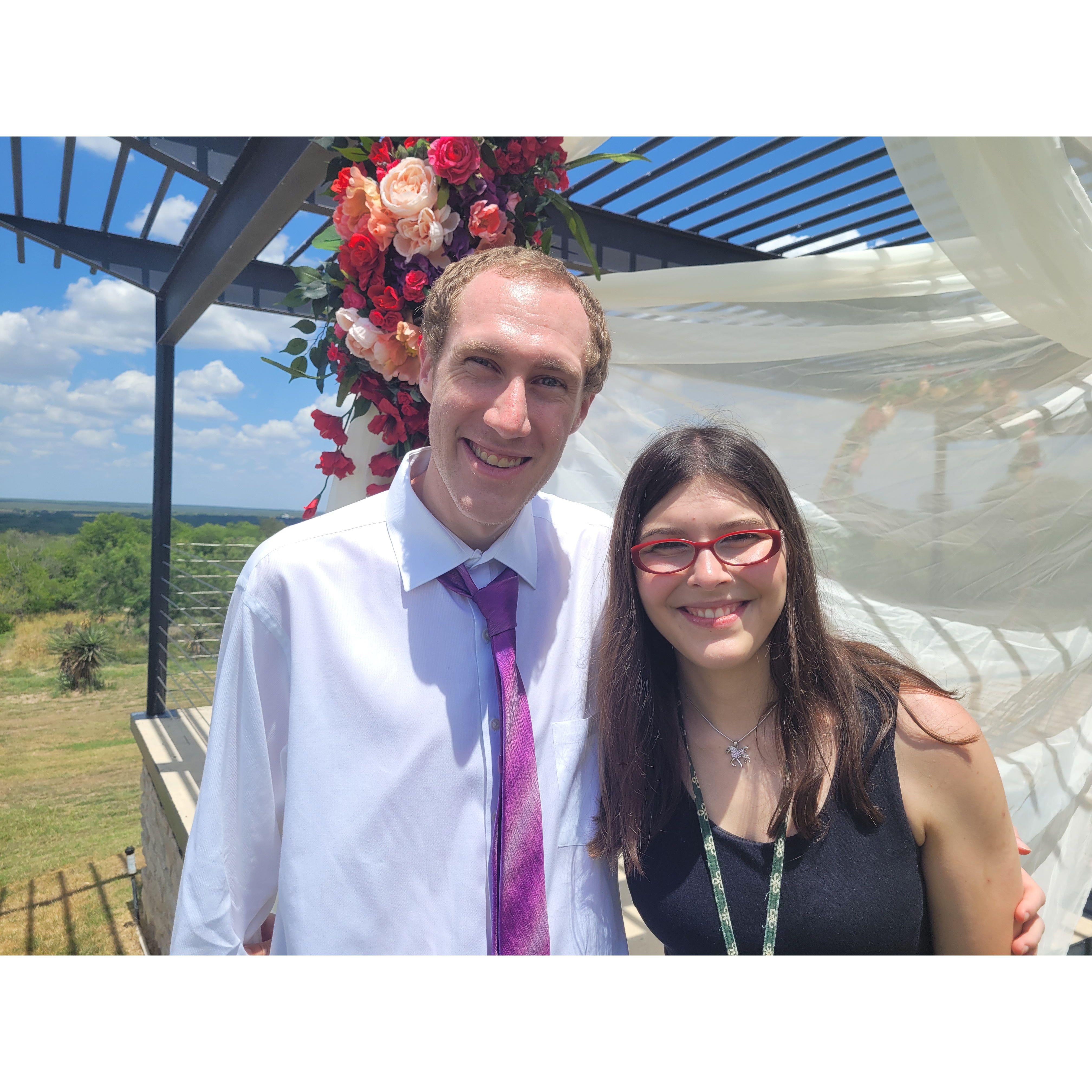 We took this photo at our Sharon and Peji's wedding in Texas.