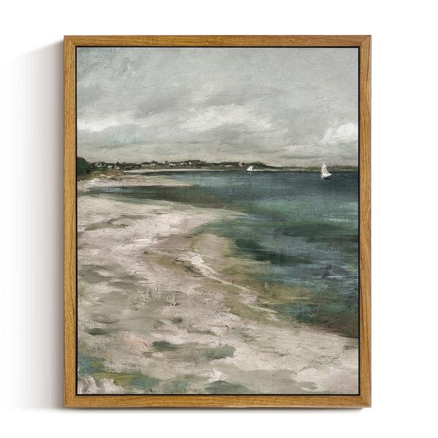 InSimSea Framed Canvas Prints Art Vintage Decor, Living Room Decorations, Storm Clouds Coastal Wall Art, Traditional Scenic Pictures for Bedroom Farmhouse Office Bathroom, 9"x11"