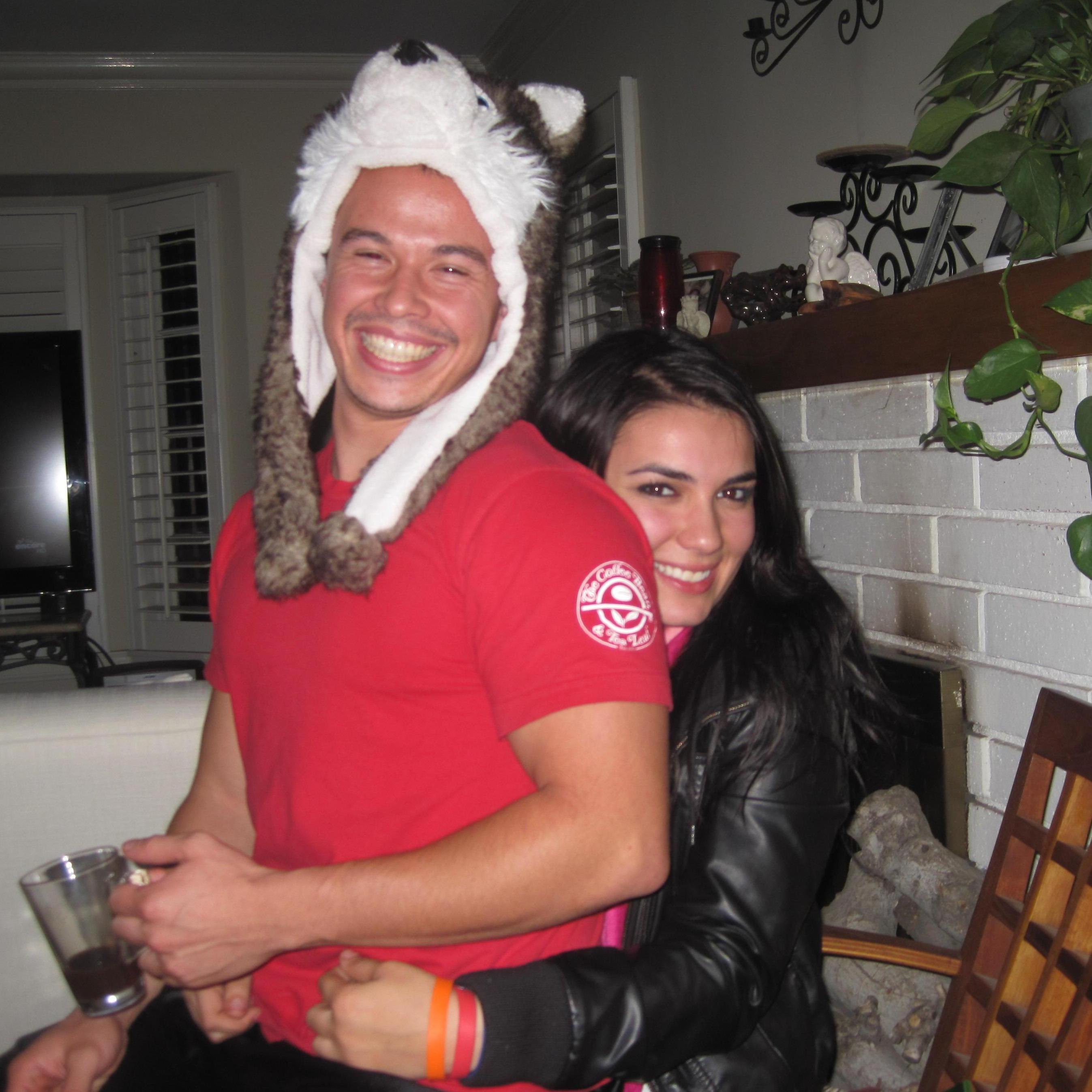 This was taken at our Best Man, Jordan's, house in Monrovia. Not 100% sure what's going on here but looking back at all of our old photos together, we decided it would be a fun one to include.
