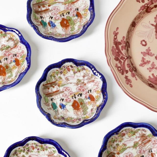 SET OF 5 VINTAGE GEISHA BERRY DISHES